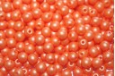 Czech Round Beads Powdery Orange 4mm - 100pcs