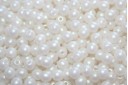 Czech Round Beads Powdery Ivory 4mm - 100pcs