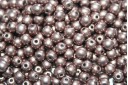 Czech Round Beads Saturated Metallic Pale Dogwood 4mm - 100pcs