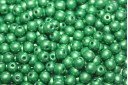 Czech Round Beads Saturated Metallic Kale 4mm - 100pcs