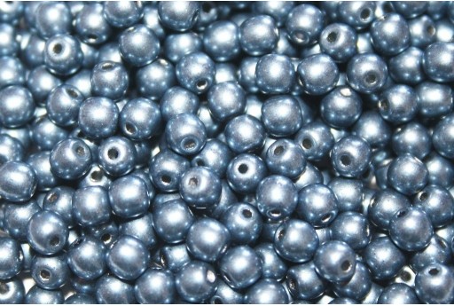 Czech Round Beads Saturated Metallic Niagara 4mm - 100pcs
