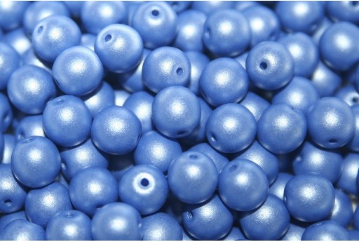 Czech Round Beads Powdery Blue 6mm - 50pcs