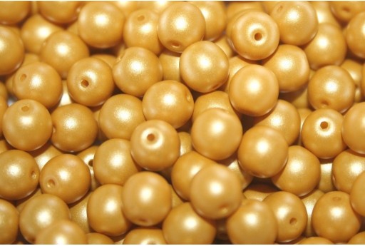 Czech Round Beads Powdery Yellow 6mm - 50pcs