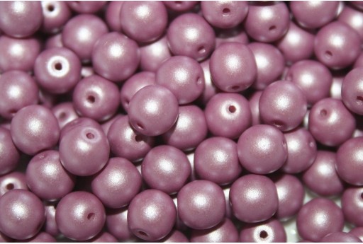 Czech Round Beads Powdery Lavender 6mm - 50pcs