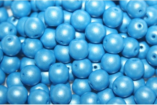 Czech Round Beads Powdery Light Blue 6mm - 50pcs