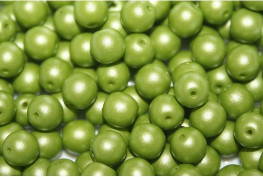 Tondi Vetro di Boemia Powdery Lime 6mm - 50pz