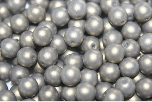 Czech Round Beads Powdery Antique Gold 6mm - 50pcs