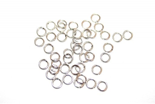 Brass Jump Rings Silver 5mm - 30pcs