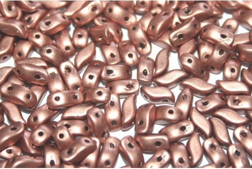 Czech Glass Beads StormDuo Vintage Copper 3x7mm - 40pcs