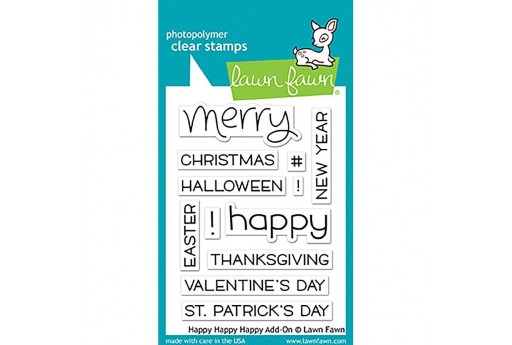 Clear Stamps Happy Happy Happy Add-On - Lawn Fawn