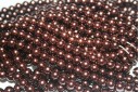 Glass Pearls Strand Brown 6mm - 74pcs