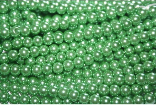 Perle Cerate Vetro Verde Chiaro 6mm - 74pz