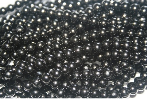 Perle Cerate Vetro Nero 6mm - 74pz