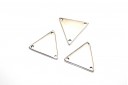 Componente Metallo Argento Triangolo 3 Fori 17x19mm - 2pz