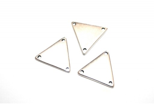 Component Triangular With 3 Hole Silver 17x19mm - 2pcs