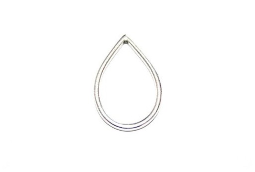 Drop Wireframe Silver 16x23,5mm - 2pcs