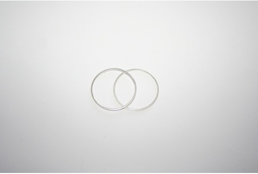 Ring Wireframe Silver 30mm - 4pcs