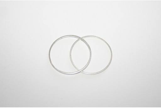 Ring Wireframe Silver 40mm - 2pcs