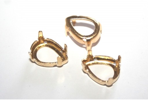 Gold Setting  for Drop 10X14mm - 10pcs