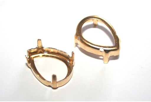 Gold Setting  for Drop 13x18mm - 6pcs