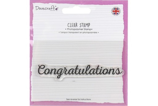 Timbro Congratulations Dovecraft 9x1cm