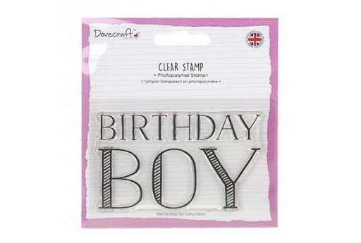 Clear Stamp Birthday Boy Dovecraft 6x9cm