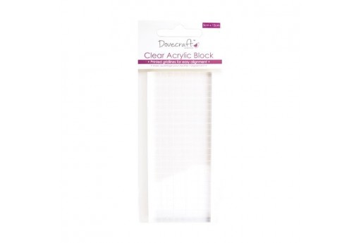 Blocco Acrilico per Timbri Clear Dovecraft 5x12cm