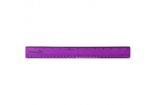 Righello con bordo di metallo Dovecraft - 30 cm -12 inch