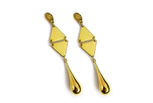 Metal Drop Earrings Kit Gold