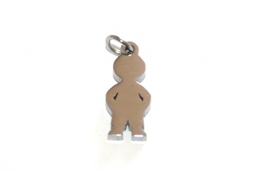 Stainless Steel Boy Charms 16x7mm -1pcs