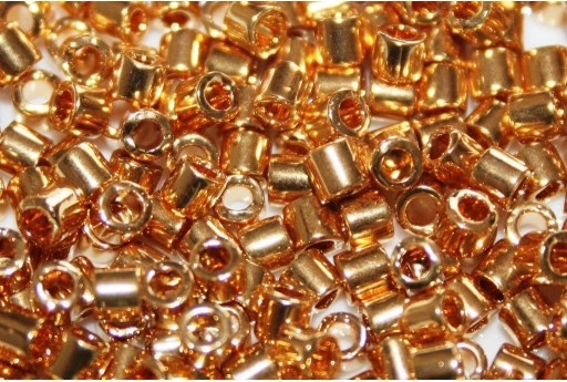 Miyuki Delica Seed Beads 8/0 - 24kt Gold Plated - 5gr