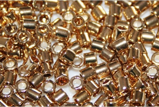 Miyuki Delica Seed Beads 8/0 - 24kt Light Gold Plated - 5gr