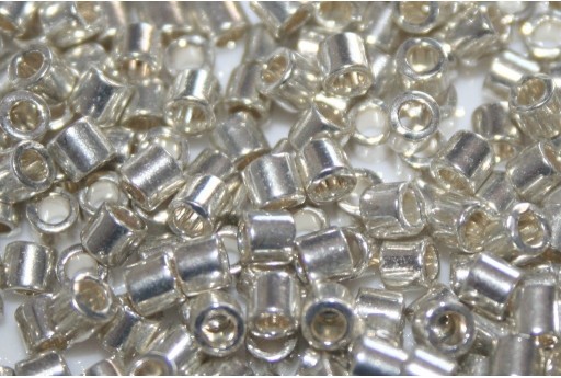 Miyuki Delica Seed Beads 8/0 - Metallic Galvanized Silver - 8gr