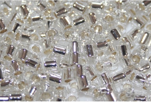 Miyuki Delica Seed Beads 8/0 - Silver Lined Crystal - 8gr