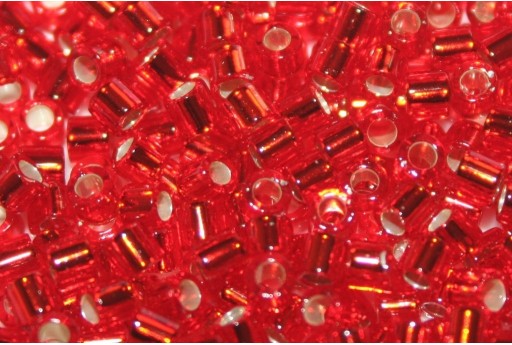 Miyuki Delica Seed Beads 8/0 - Silver Lined Red - 8gr
