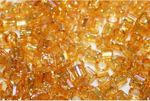 Miyuki Delica Seed Beads 8/0 - Transparent Light Amber AB - 8gr