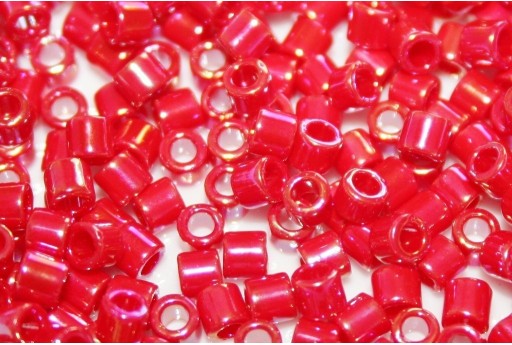 Miyuki Delica Seed Beads 8/0 - Opaque Red AB - 8gr
