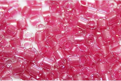 Miyuki Delica Seed Beads 8/0 - Sparkling Rose Lined Crystal - 8gr