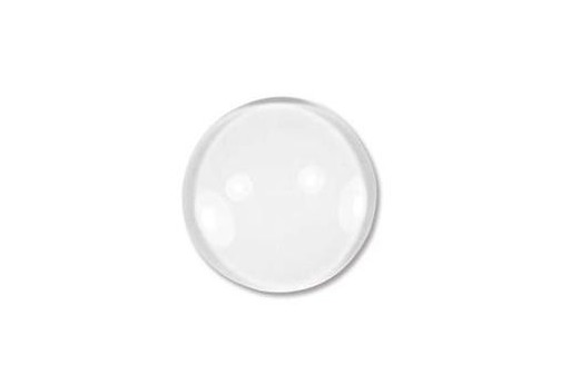 Clear Glass Cabochon Coin 12mm - 18pcs