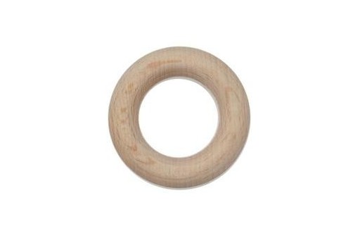 Unfinished Wood Ring Beads 30mm - 8pcs