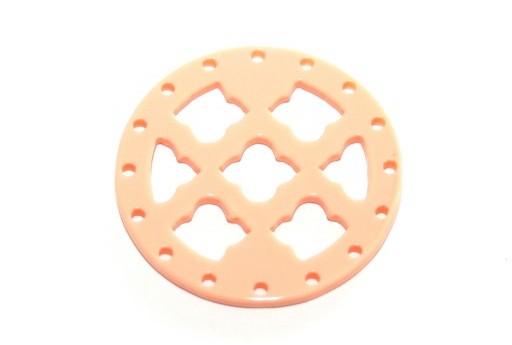 Laser Cut Round Connector Rose 27mm - 1pcs