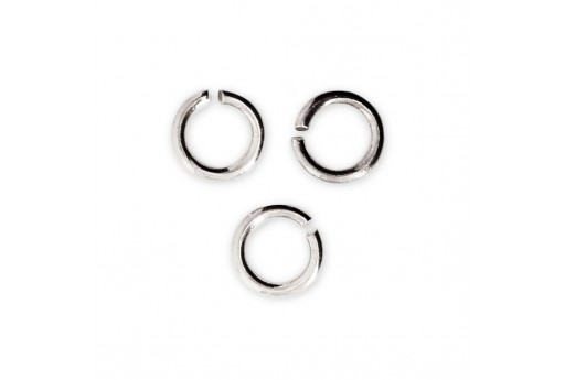 Brass Jump Rings Silver 6x0,8mm - 30pcs