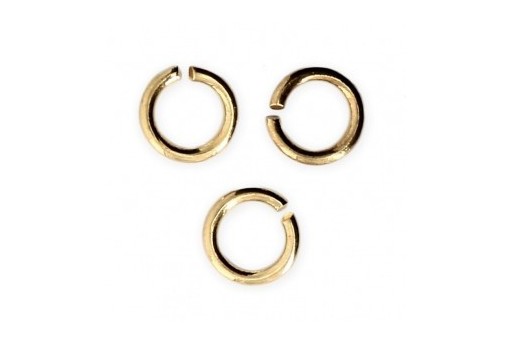 Brass Jump Rings Gold 6x0,8mm - 30pcs