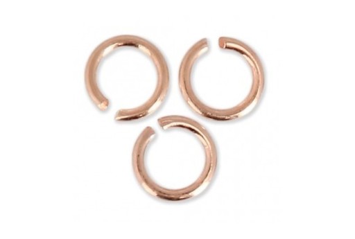 Rose Gold Jump Rings 8x0,7mm - 10pcs