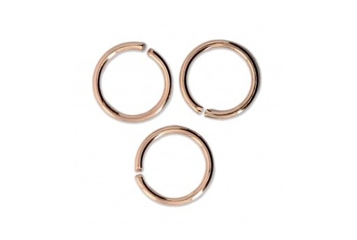 Brass Jump Ring Rose Gold 10x1,2mm - 20pcs