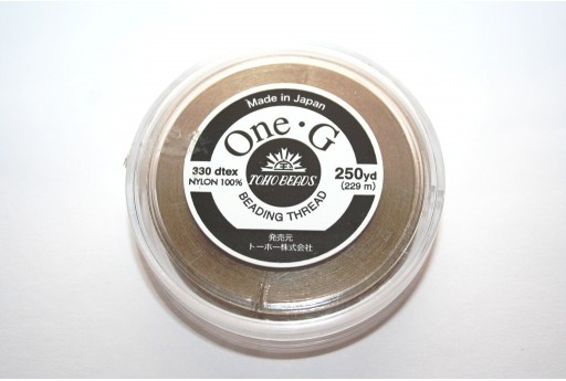 Toho One-G Nylon Thread 0,20mm Sand Ash 229m