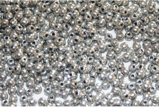 Czech Round Beads Silver 2mm - 150pcs