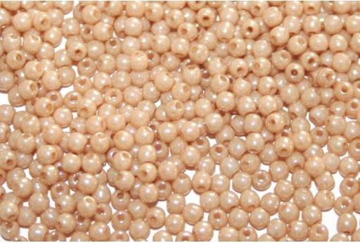 Czech Round Beads Luster Opaque Champagne 2mm - 150pcs