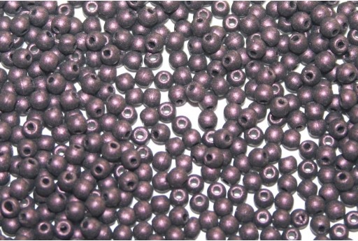 Czech Round Beads Metallic Suede Pink 2mm - 150pcs