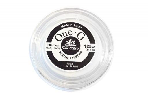 Toho One-G Nylon Thread 0,20mm White 125yd